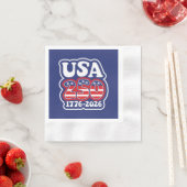 Serviette En Papier America's 250th Birthday - Groovy USA 250 (En situation)