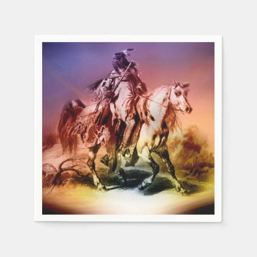 Serviette En Papier Amérindien (Devant)