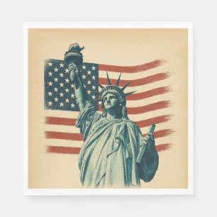 Serviette En Papier Amérique 250 Ans Célébration Patriotique de la Lib