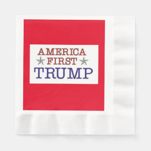 Serviette En Papier Amérique d'abord Trump Napkins