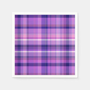 Serviette En Papier Amethyst Marine Bleu Coton Candy Rose Madras