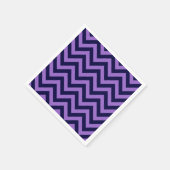 Serviette En Papier Améthyst, Navy Blue Large Chevron Zig Zag (Coin)