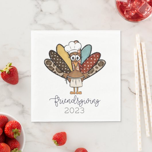 Serviette En Papier Amicale Turquie fille drôle (En situation)