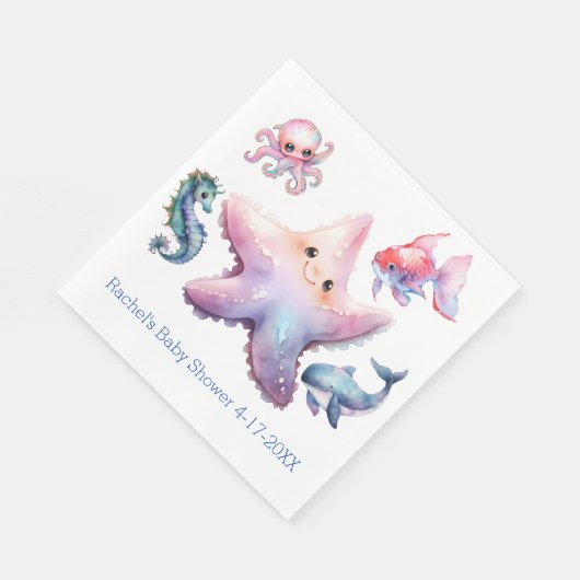 Serviette En Papier Amis aquatiques (Coin)