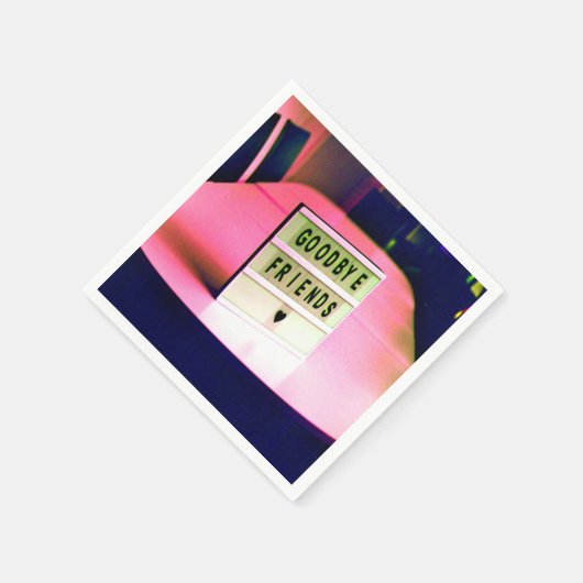 Serviette En Papier Amis au revoir Entendu rose (Coin)