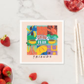 Serviette En Papier AMIS™ | Central Perk Vibrant Graphic (En situation)
