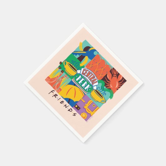 Serviette En Papier AMIS™ | Central Perk Vibrant Graphic (Coin)