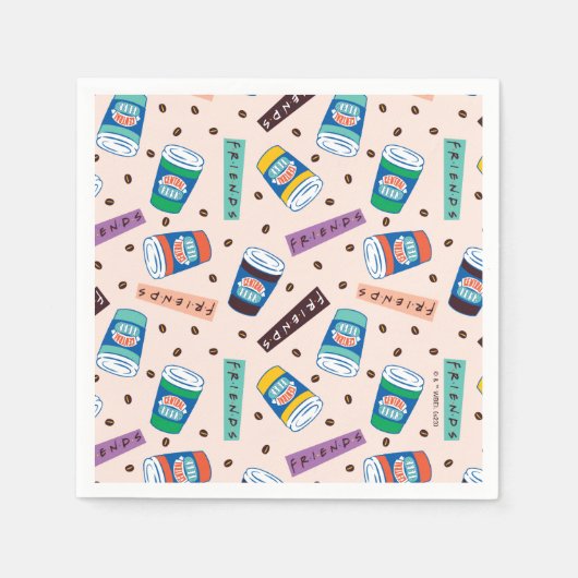 Serviette En Papier AMIS™ | Central Perk Vibrant Motif café (Devant)