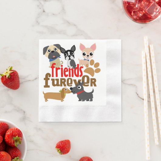 Serviette En Papier Amis Chiens Furever Chiens Chiens Chiens Chiens Ch (En situation)