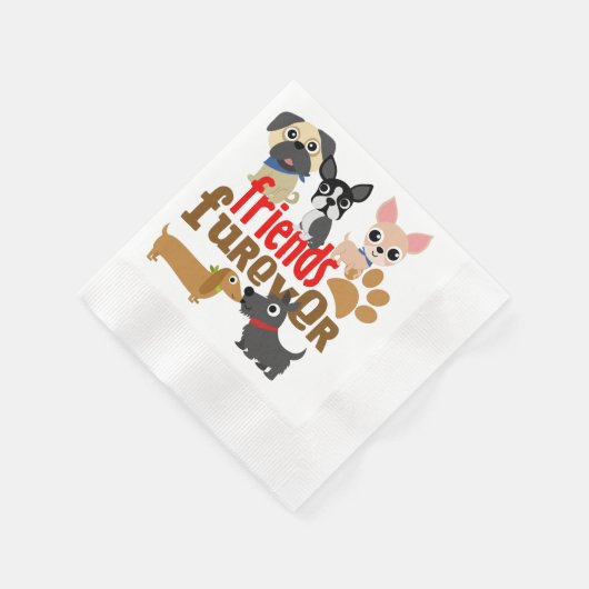 Serviette En Papier Amis Chiens Furever Chiens Chiens Chiens Chiens Ch (Coin)