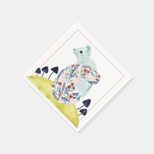 Serviette En Papier Amis de Clementine | Écureuil d'art populaire (Coin)