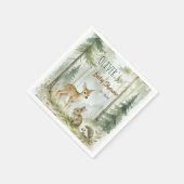 Serviette En Papier Amis de la forêt de bois (Coin)