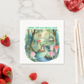 Serviette En Papier Amis des champignons mignons avec leurs amis de la (En situation)