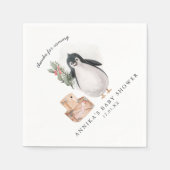 Serviette En Papier Amis d'hiver | Pingouins et ours polaires (Devant)