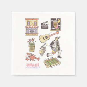 Serviette En Papier AMIS™   Graphique d'icônes de dessin
