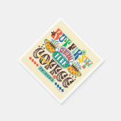 Serviette En Papier AMIS™ | Mais Premier café Vibrant Graphisme (Coin)