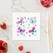 Serviette En Papier Amis Papillons (En situation)