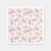 Serviette En Papier AMIS™ | Pastel Central Perk Motif (Devant)