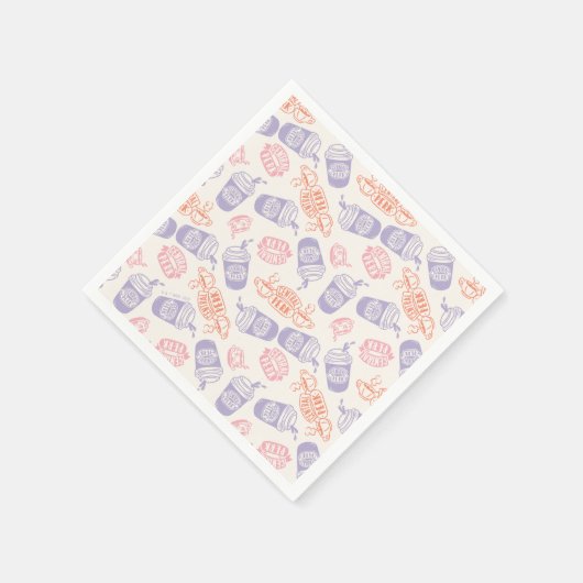 Serviette En Papier AMIS™ | Pastel Central Perk Motif (Coin)