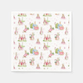 Serviette En Papier Amis Peter Rabbit Bébé rose (Devant)