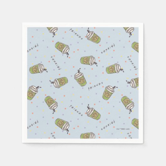 Serviette En Papier AMIS™ | Polka Dot Central Perk Motif (Devant)