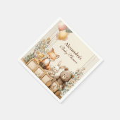 Serviette En Papier Amis rustiques en bois (Coin)