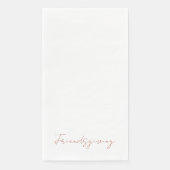 Serviette En Papier Amitié blanche (Devant)