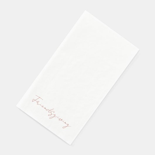 Serviette En Papier Amitié blanche (Coin)