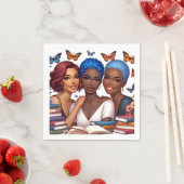 Serviette En Papier Amitié et mots (En situation)