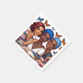 Serviette En Papier Amitié et mots (Coin)