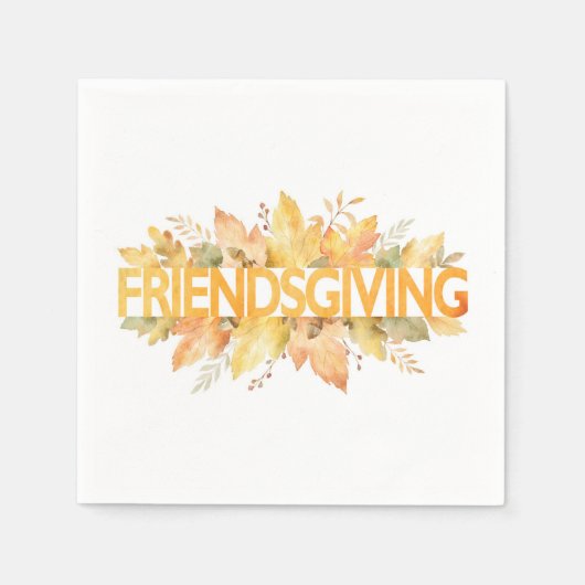 Serviette En Papier Amitié Thanksgiving Celebration Napkins (Devant)