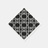 Serviette En Papier Amora noir et blanc (Coin)