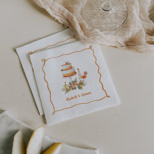 Serviette En Papier Amore & Aranci Serviettes de mariage Citron Sucr