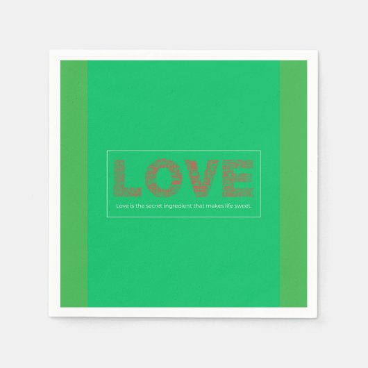 Serviette En Papier Amour (Devant)