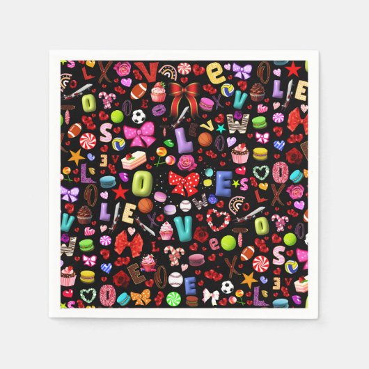 Serviette En Papier Amour (Devant)