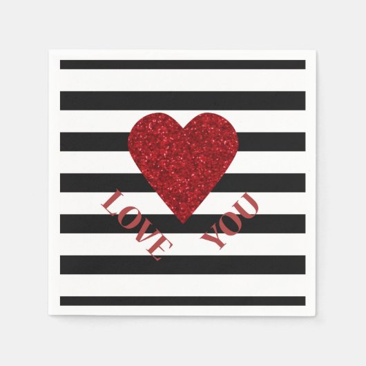 Serviette En Papier Amour (Devant)