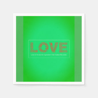 Serviette En Papier Amour