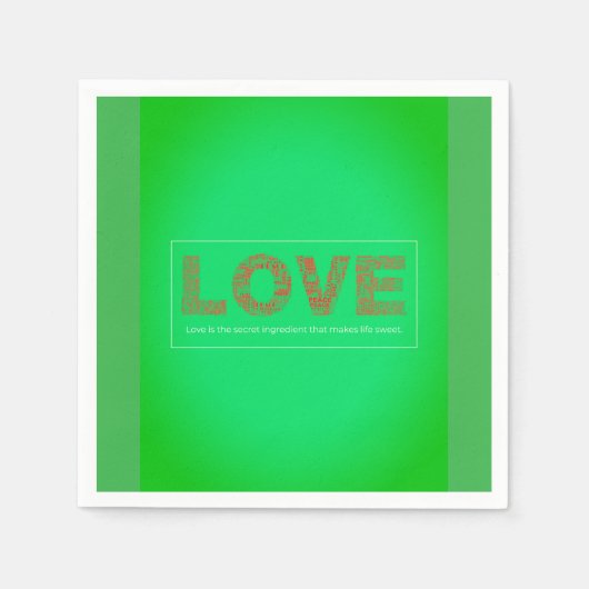 Serviette En Papier Amour (Devant)