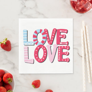 Serviette En Papier Amour