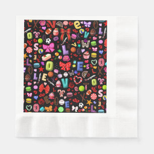 Serviette En Papier Amour