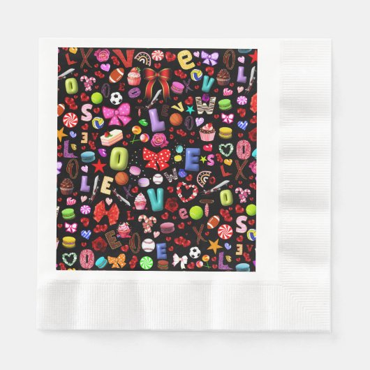 Serviette En Papier Amour (Devant)