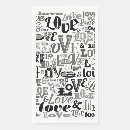 Serviette En Papier Amour 3 (Devant)