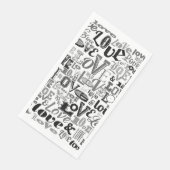 Serviette En Papier Amour 3 (Coin)