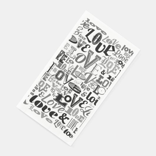 Serviette En Papier Amour 3 (Coin)