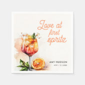 Serviette En Papier Amour à la Fête des mariées First Spritz (Devant)