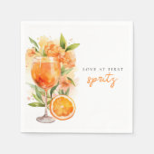 Serviette En Papier Amour à Premier Spritz Baby Shower (Devant)