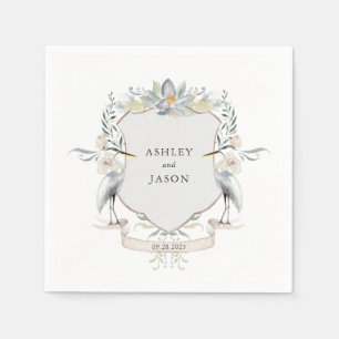 Serviette En Papier Amour au lac Mariage ou Fiançailles