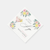 Serviette En Papier Amour au Premier Gorgée Cocktail Clair Chasse Mari (Coin)