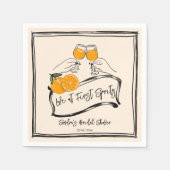 Serviette En Papier Amour au premier spritz rétro douche de nuptiale o (Devant)