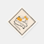 Serviette En Papier Amour au premier spritz shower de mariage rétro or (Coin)